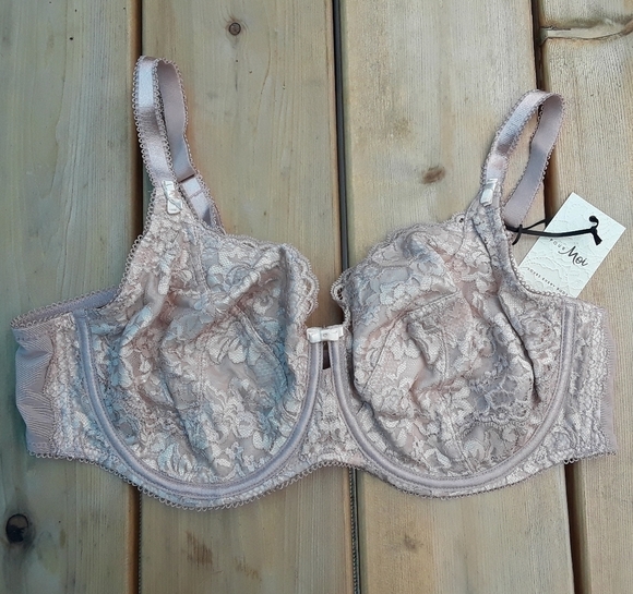 Moi Underwire Opulance Bra in mink & oyster Suze 40D - Picture 1 of 5